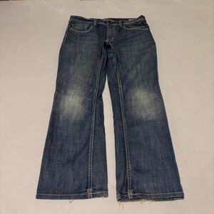 Buffalo David Bitton Driven Basic Straight Leg Jeans Blue Mens 34x31 Grunge